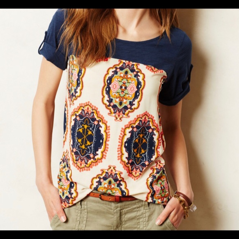 Anthropologie Meadow Rue Solvo Medallion Tunic XS